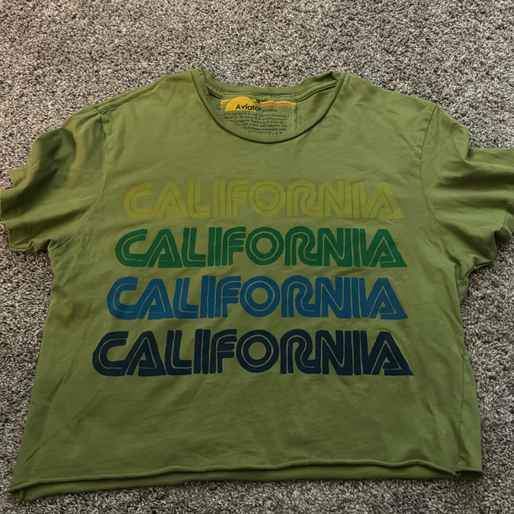 Women’s aviator nation cropped t shirt M